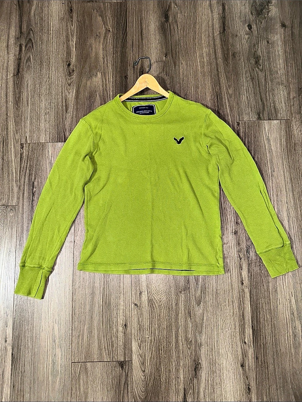 American Eagle Outfitters Vintage Fit Waffle Knit Thermal Long Sleeve Size M